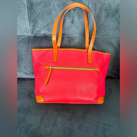 Dooney & Bourke Pebble Leather Charleston Shopper Pink Tote Bag EUC - Picture 7 of 12